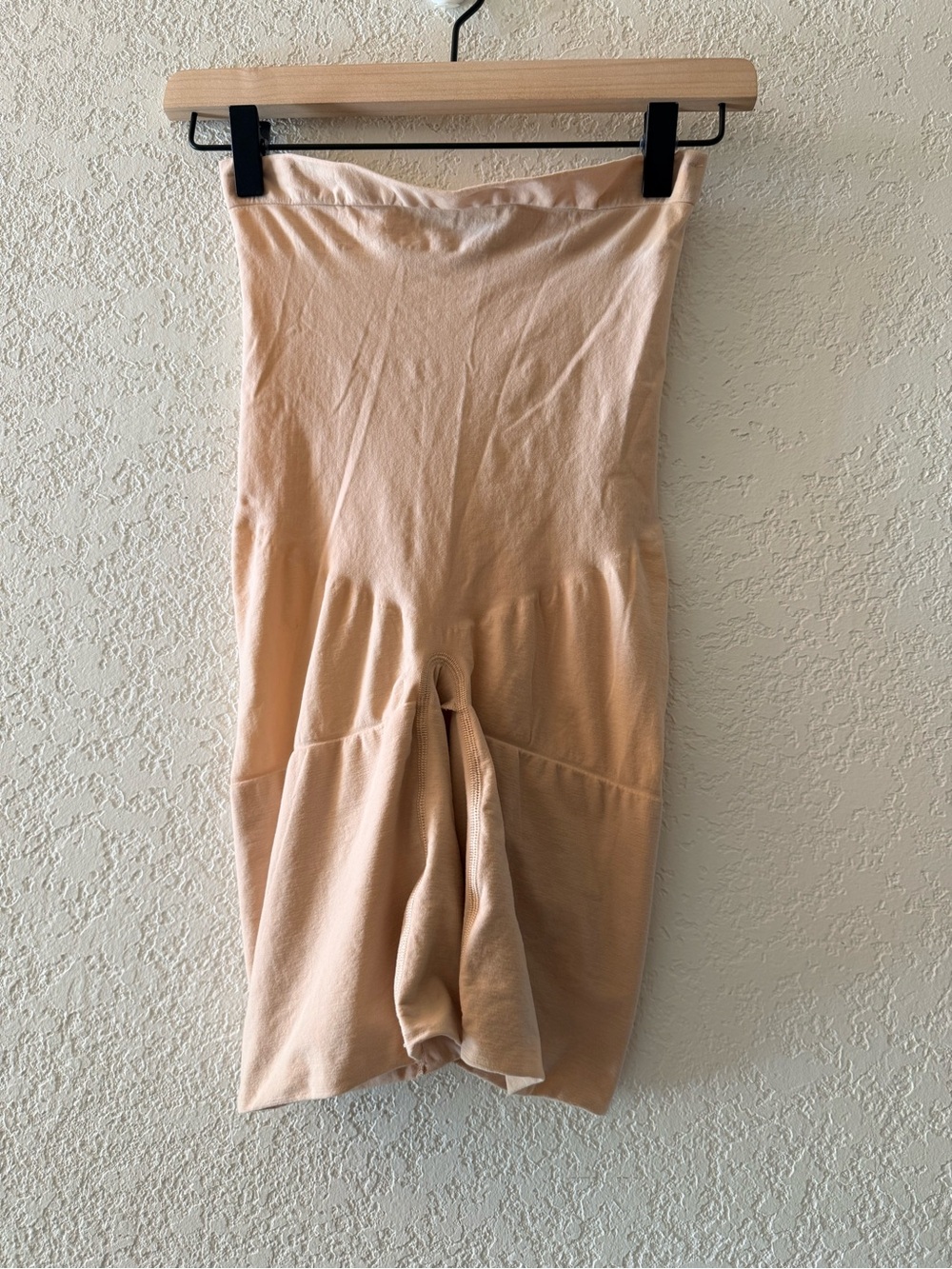 SPANX Power Series High Waisted Nude Cream Womens Mid Thigh Shapewear Shorts 1X